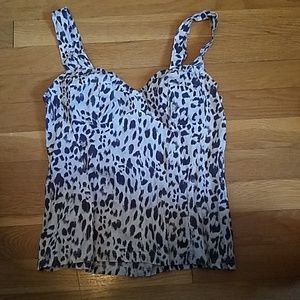 Leopard Print Bustier Top